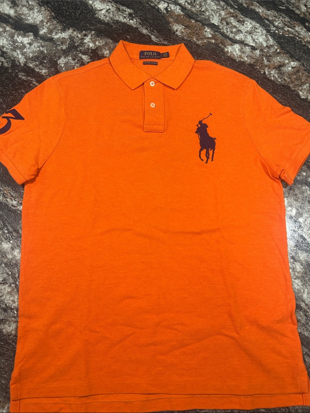 Polo by Ralph Lauren Orange Polo with Navy Logo
